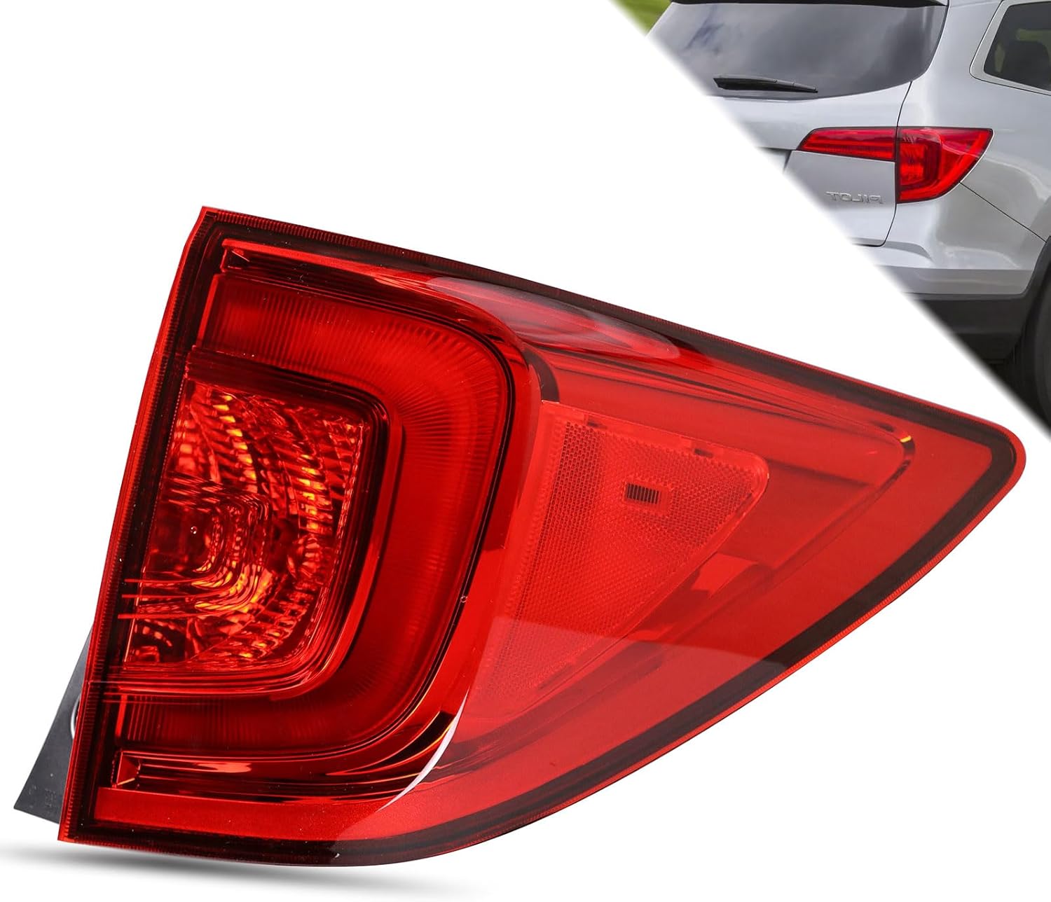 Tail Lights Compatible With 2016 2017 2018 Honda Pilot Rear Light Taillights Right Passenger Side Replace 34150TG7A01 HO2803108(Inner Side)