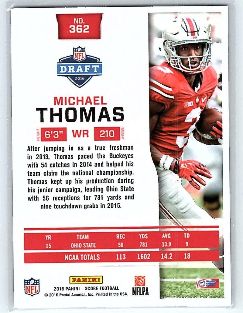 Football NFL 2016 Score Rookies #362 Michael Thomas RC