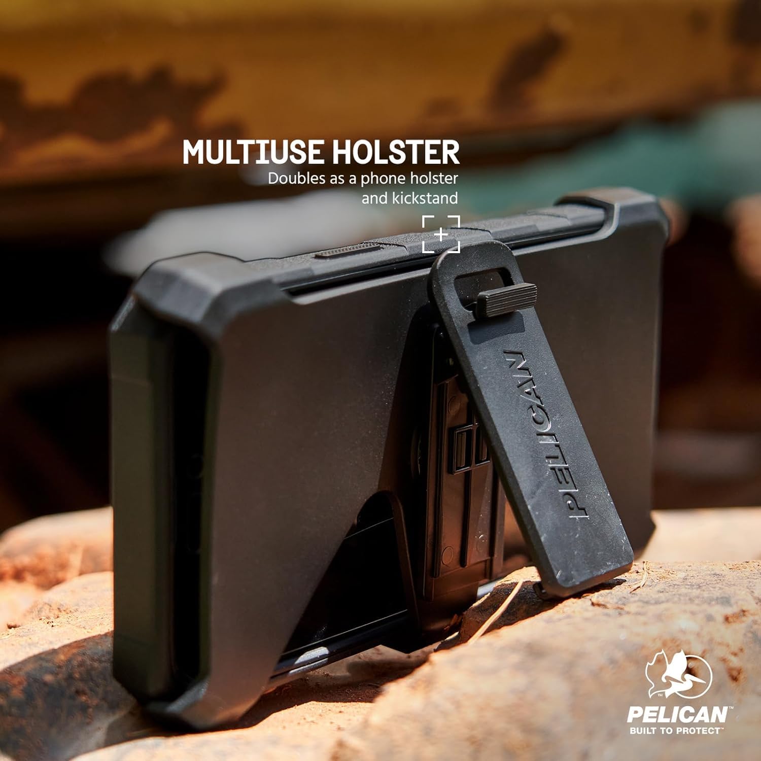 Amazon.com: Pelican Shield Series - iPhone 17e / 16e / 15/14 / 13 Case 6.1"  [MagSafe] [21ft Military Grade Drop Protection] Rugged, Magnetic Case  Kevlar Cover with Belt Clip Holster Kickstand - Black : Cell Phones &  Accessories