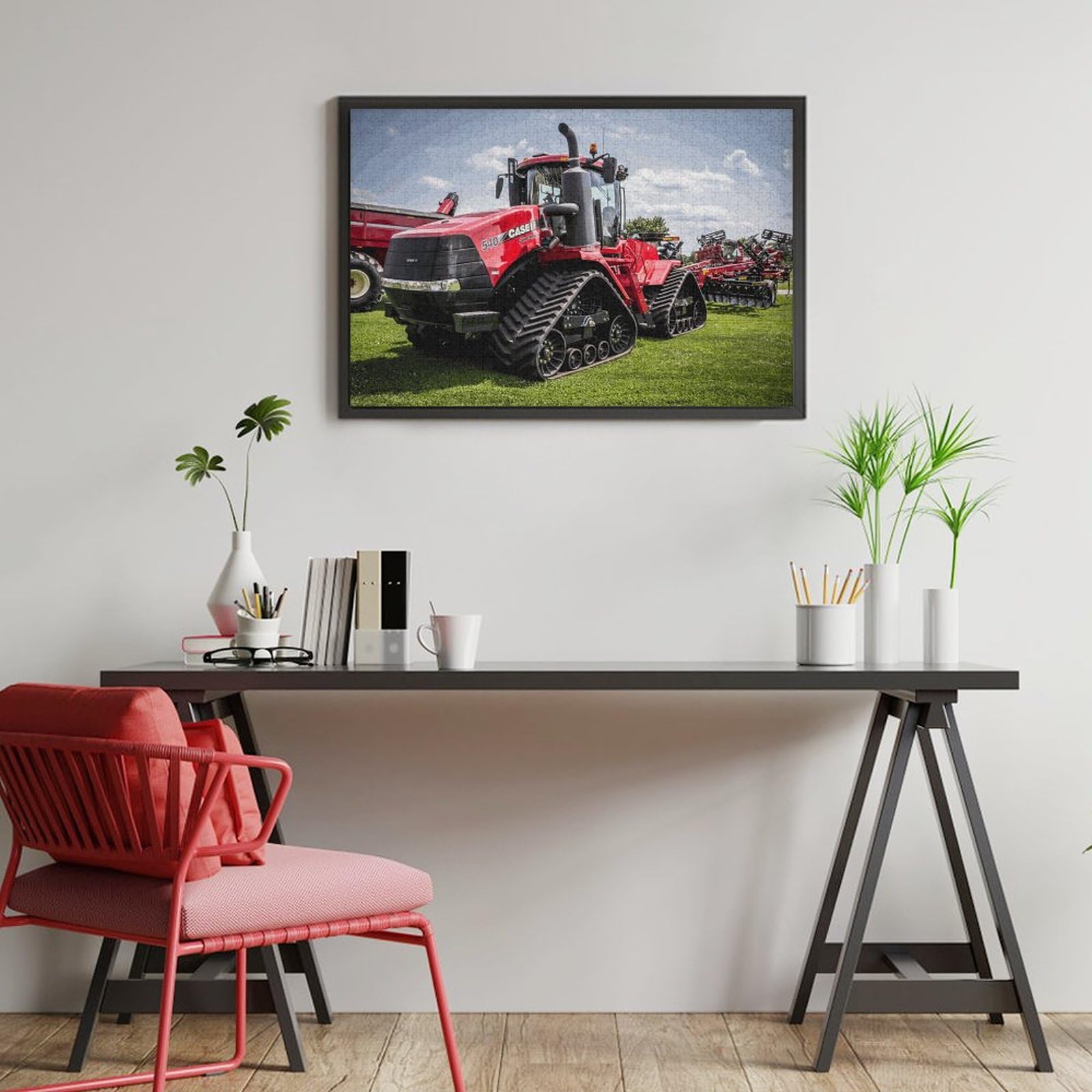 Traktor Holzpuzzle 1000 Teile, Knobelspiele Für Erwachsene, Teenager, Puzzles Unmögliche - Kinder Puzzle Zimmer Deko （75×50cm）
