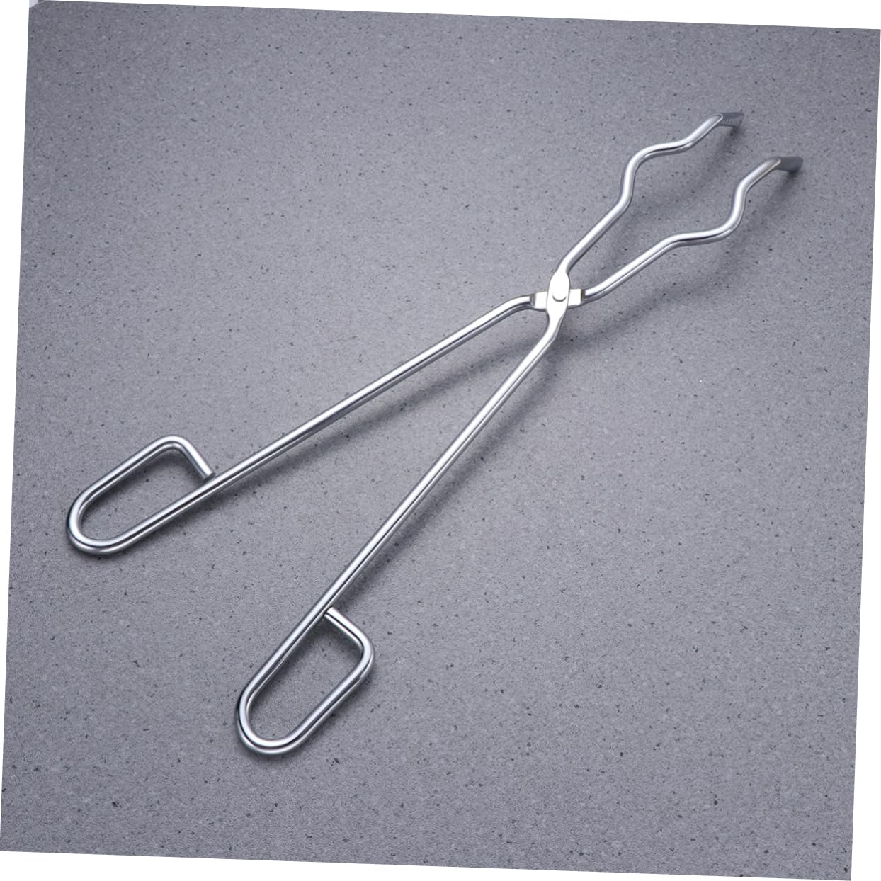iplusmile Chromstahl-kratzzange Mit Rutschfestem Griff Hitzebeständig Für Tiegel Kolben Und Bechergläser Langlebiges Laborzubehör in Silber