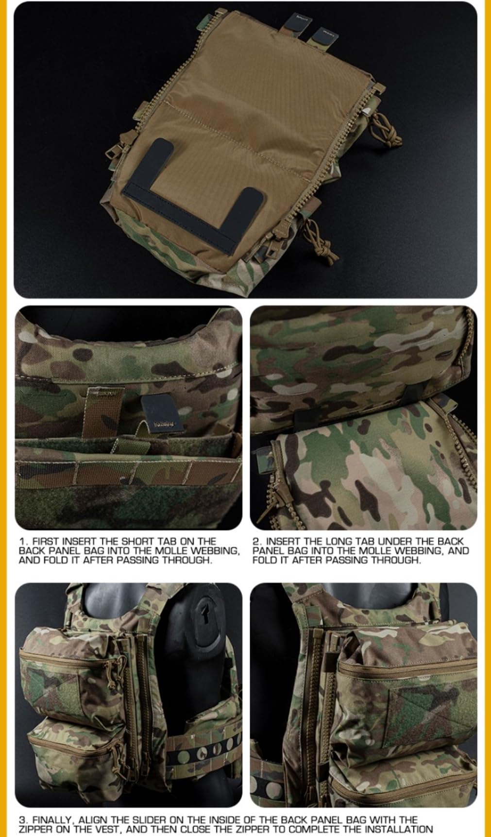 Peminkoo Sac Double Panneau arrière F.CPC V5 de Style F.erro Poches à Usage général Gilet Porte-plaques Accessoires Divers Pochette Airsoft