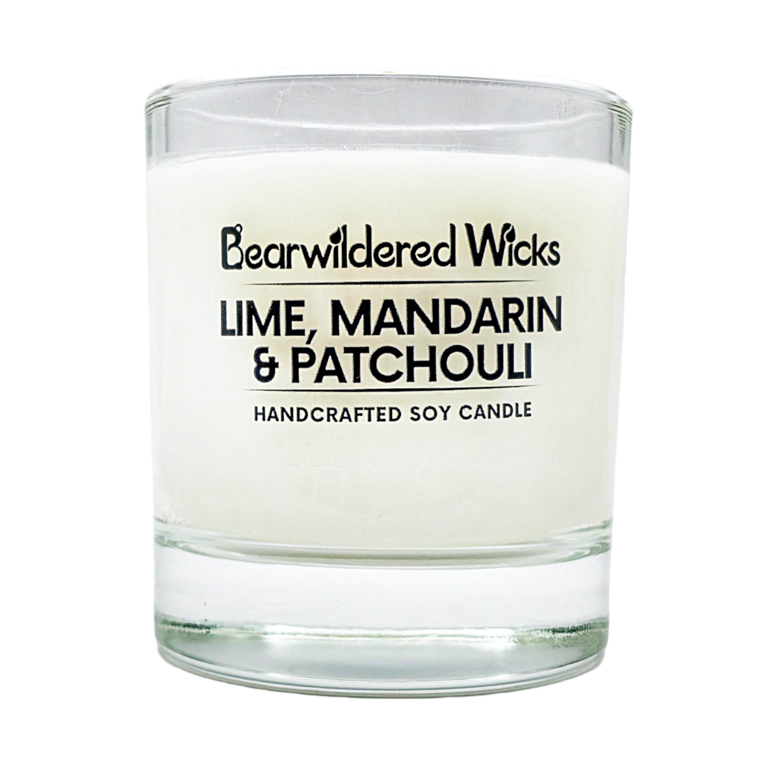 Lime, Mandarin & Patchouli (White) Scented Candle | Hand-Poured Soy Wax | 45 Hour Burn Time | Handmade in Scotland โ image 1