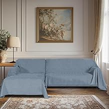 Professional 2-Piece Corner Sofa Cover (180 x 279 cm x2) Slate Blue – 900D Chenille Anti-Tear for Corner Sofa
