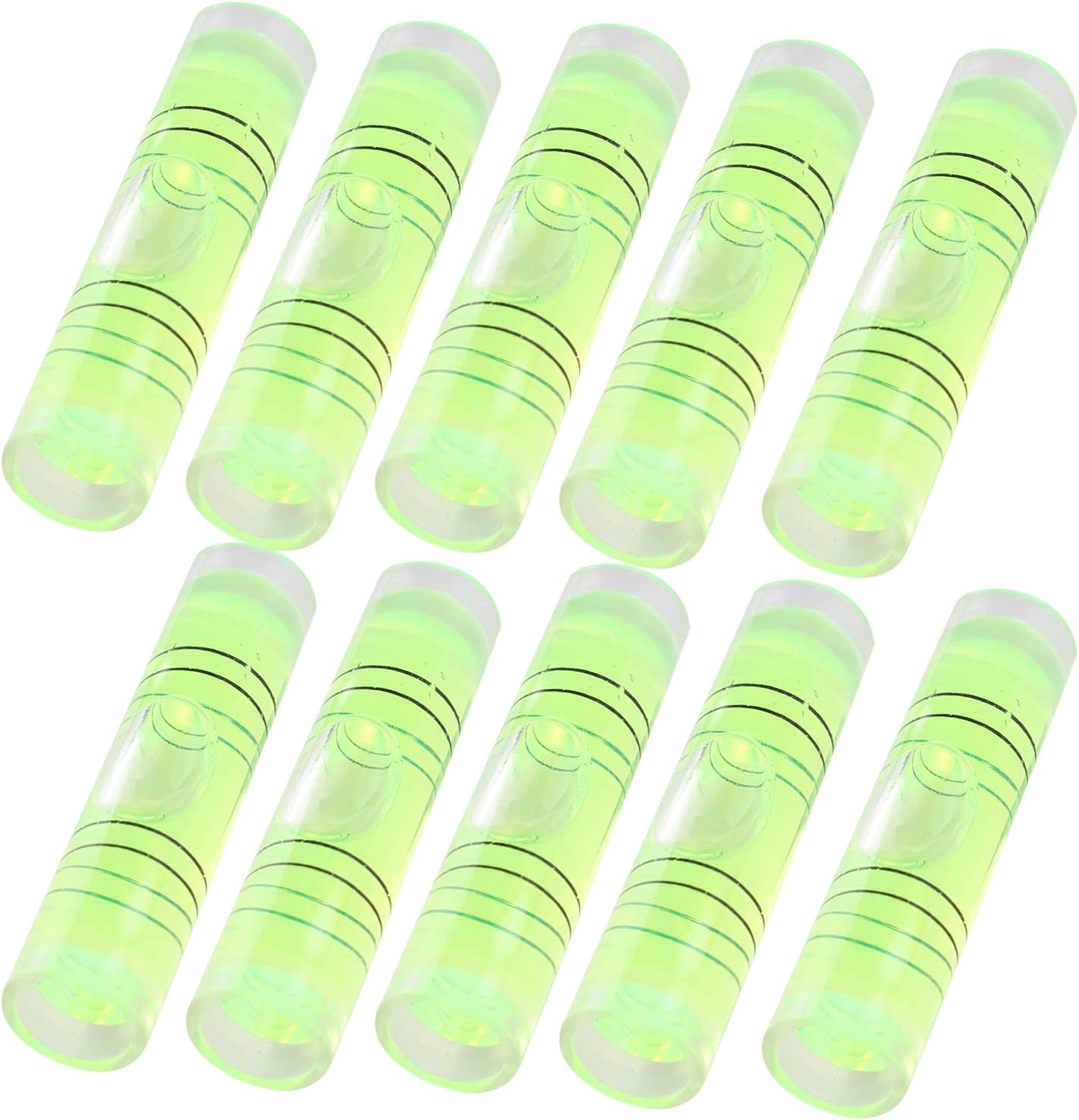 Futheda 10pcs 9 * 40mm Mini Bubble Level Spirit Level High Accuracy Inclinometer Liquid Level Indicator