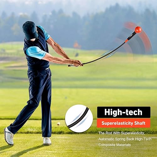 Vista 16 de Golf Swing Trainer Aid and Correction for Strength Grip Tempo & Flexibility Training Suit for Indoor Practice Chipping Hitting Golf Accessories Azul