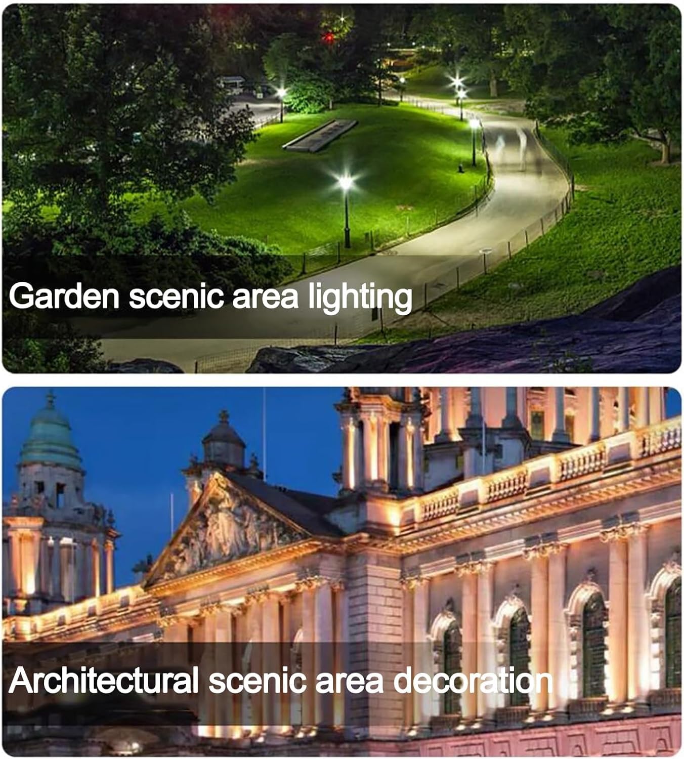 Zewnętrzne Oświetlenie Wkopane - Lampa Krajobrazowa LED, Reflektor LED Z Regulowanym Kątem AC 220 V, Wodoodporna Dekoracyjna Lampa Podłogowa Ogrodowa IP65, Częściowo Wpuszczony(White,18W)