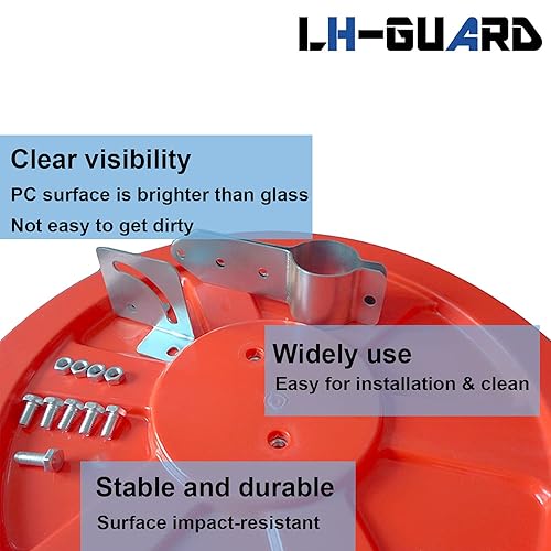 Miniatura 5 de Espejo convexo de 24 pulgadas para exteriores, espejo de seguridad para entrada de automóvil, espejo de tráfico de policarbonato de 24 pulgadas,