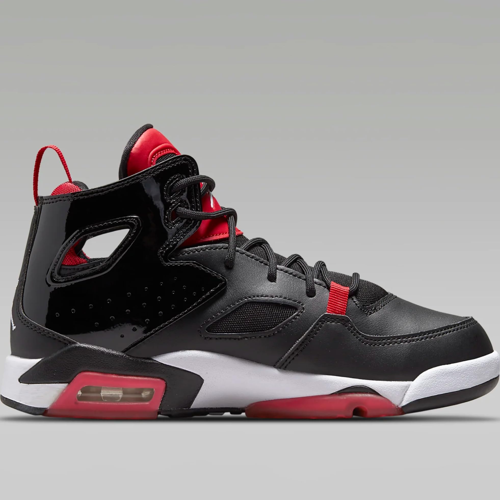 Jordan Flight Club '91 Big Kids' Shoes (DM1685-006, Black/University Red/White) Size 6.5
