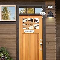 Vista 7 de Iluminación de granero de cuello de cisne de 7 pulgadas para exteriores, lámpara negra para puerta de porche con interior de latón, paquete de 4