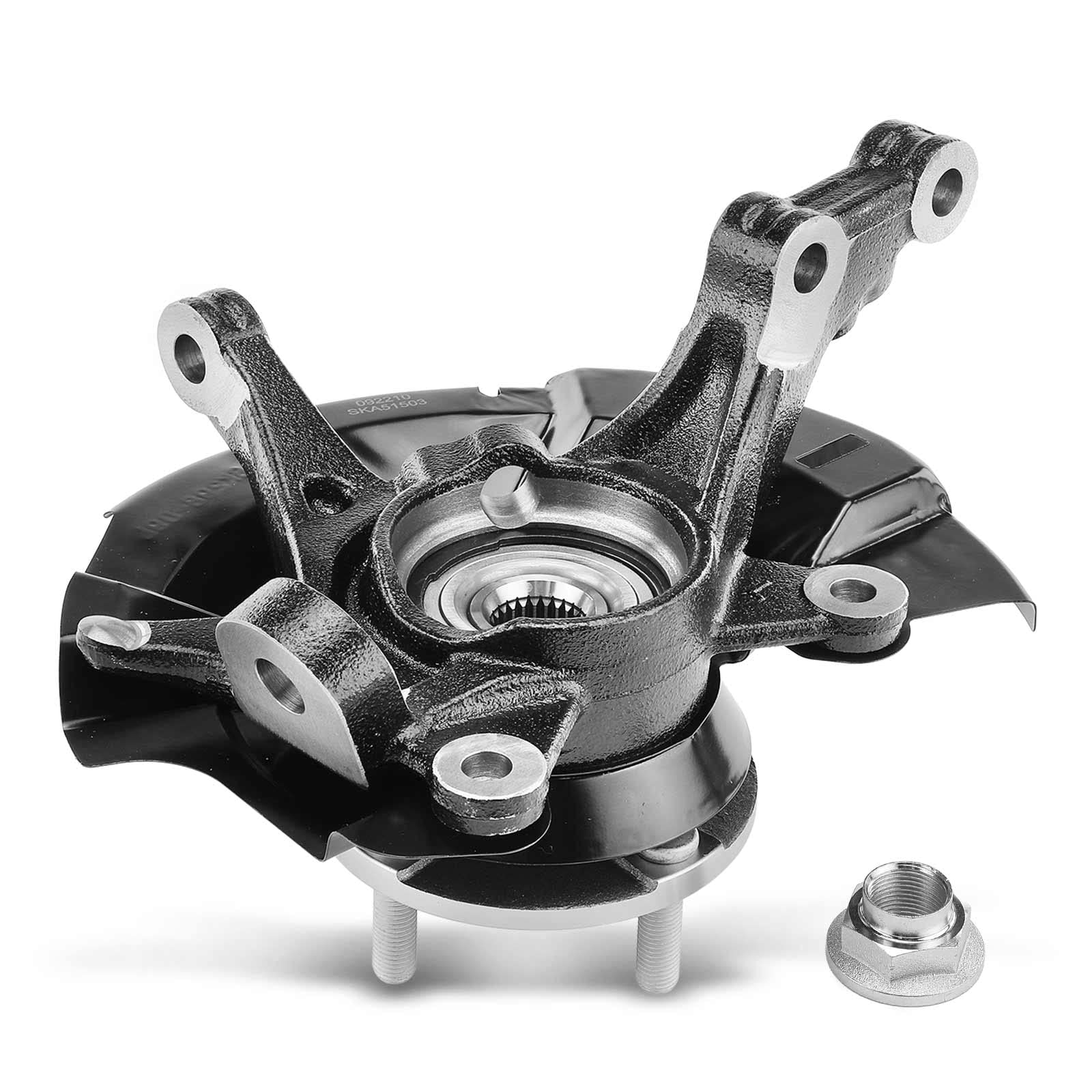 A-Premium Front Steering Knuckle & Wheel Bearing Hub Assembly Compatible with Hyundai Accent 2014-2017, Dodge Attitude 2014-2014, w/4-Lug, Left Driver Side, Replace # 517151R503