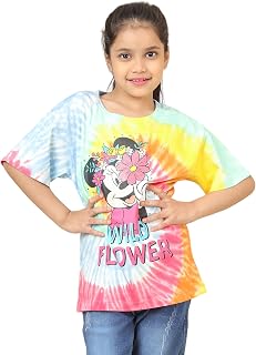 Kidsville Official Mickey & Friends Printed Oversized Fit Tshirt for Girls Price In India