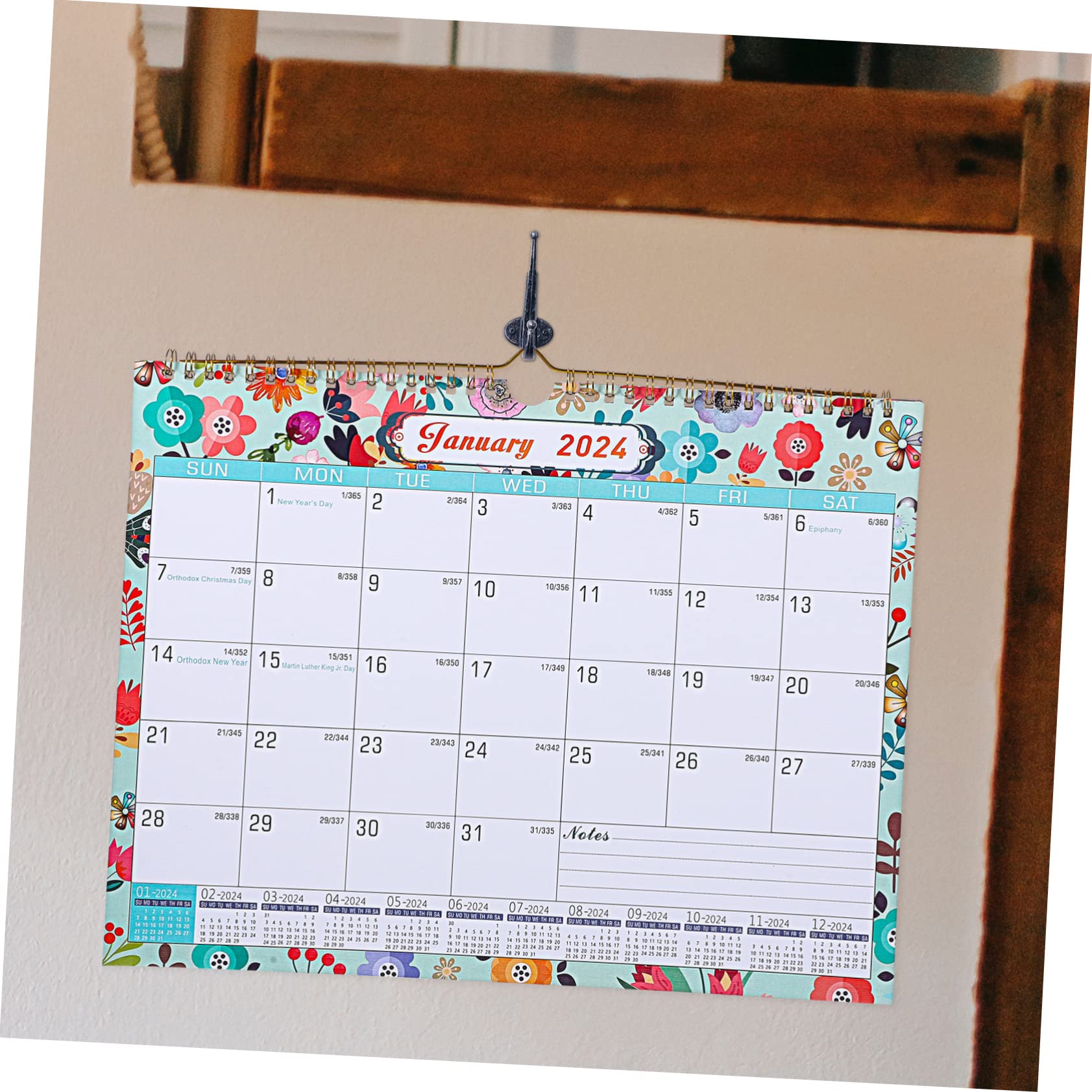 VILLCASE 5stücke Tearable Kalender Englischer Countdown Wandkalender Für Zuhause Und Büro Großer Hängender Monatskalender Mit Klaren Druckbildern Planung Und Organisation Von Terminen