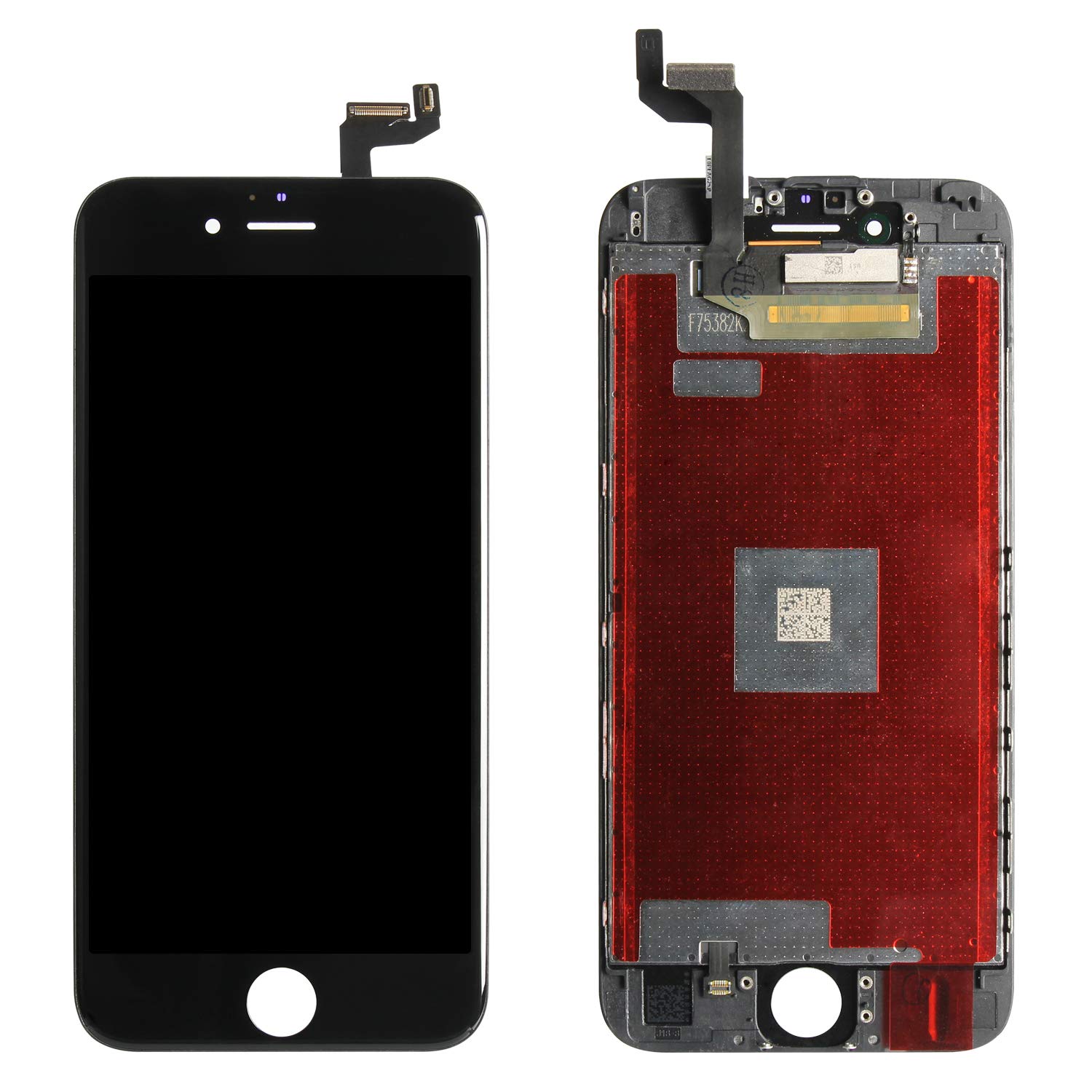 Écran LCD pour iPhone 6S Écran de remplacement pour iPhone 6S Écran tactile LCD Digitizer (modèle : A1633 A1688 A1691 A1700) Assemblage avec kit d'outils de réparation (Noir)
