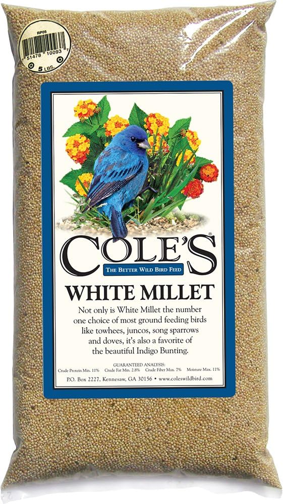 Cole's MI20 White Millet Bird Seed, 20-Pound