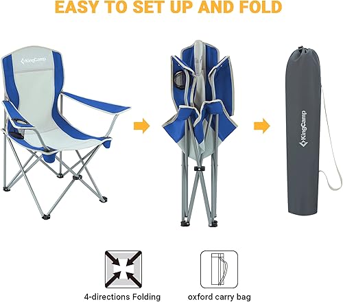 Miniatura 8 de KingCamp Sillas de camping Sillas deportivas para adultos