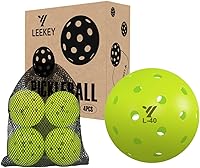 LEEKEY 40 Hole Outdoor Pickleball Balls, 4/12 Pack with Mesh Bag, USAPA Approved, Durable High Bounce Pickle Balls for All Players
