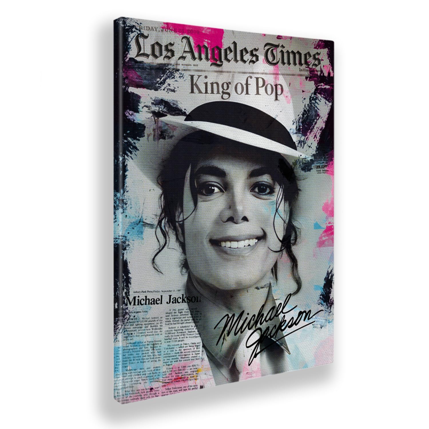 Giallobus Gemälde Tribute Michael Jackson Leinwand 100x140 Modernes Kunstwerk