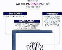 Vista 5 de Classic Monogram Stationary Set FOLDED NOTE CARDS, Personalized Stationary Set, Personalized Monogram Stationery, Your Choice of Colors and