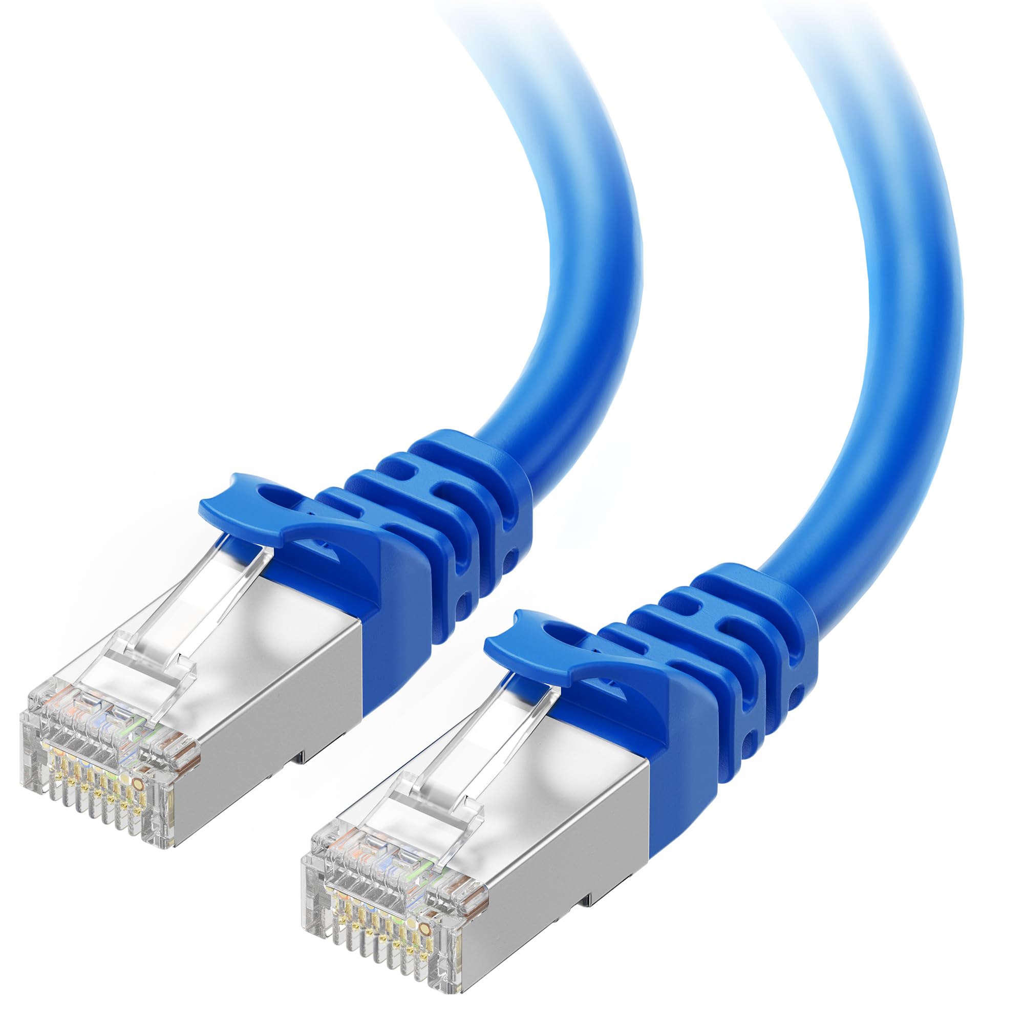Cable Matters10Gbps Snagless Long Shielded Cat 6A Ethernet Cable - 100ft, Cat 6A Cable, Cat6A Cord, Ethernet Cord, Blue
