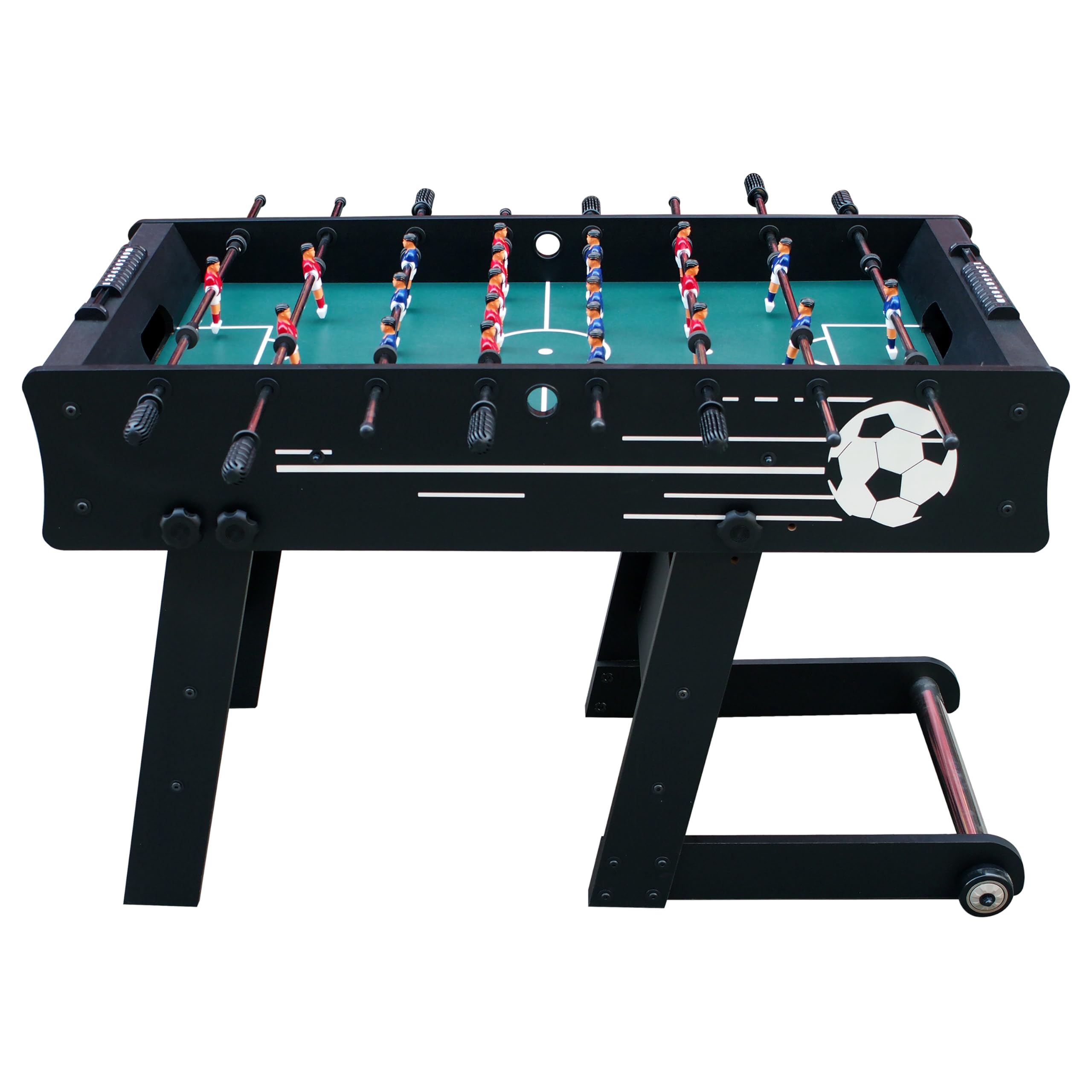 Cougar Table De Babyfoot Scorpion Kick Noir | Jeu De Football De Table Pliable Intérieur pour Tous Les âges | avec 2 Balles & Comptoir De Points