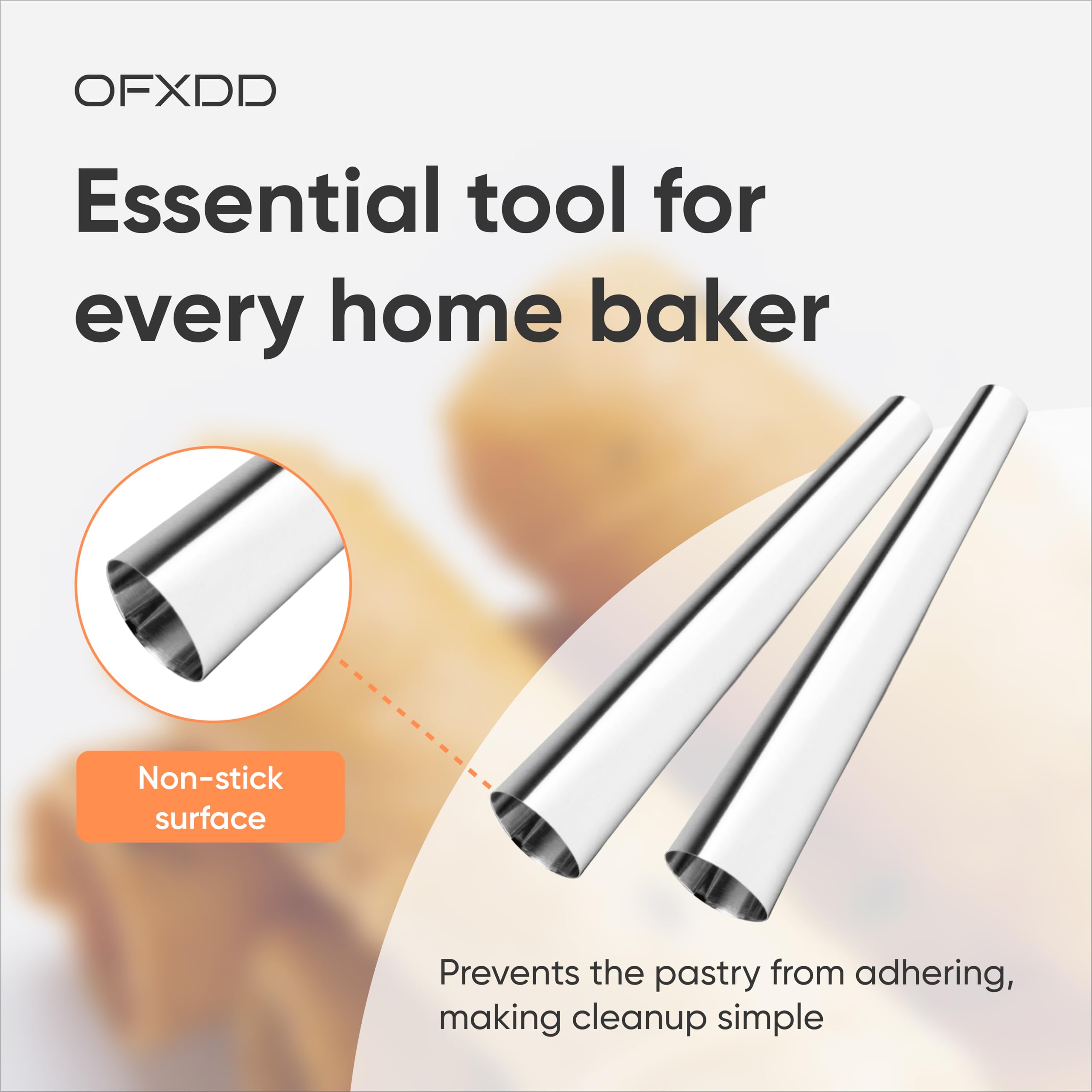 Cannoli Forms 3.74 Inch - Cannoli Tube Set Pack of 24 - Canolli Pipes for Baking Stainless Steel - Metal Tubes for Pastry