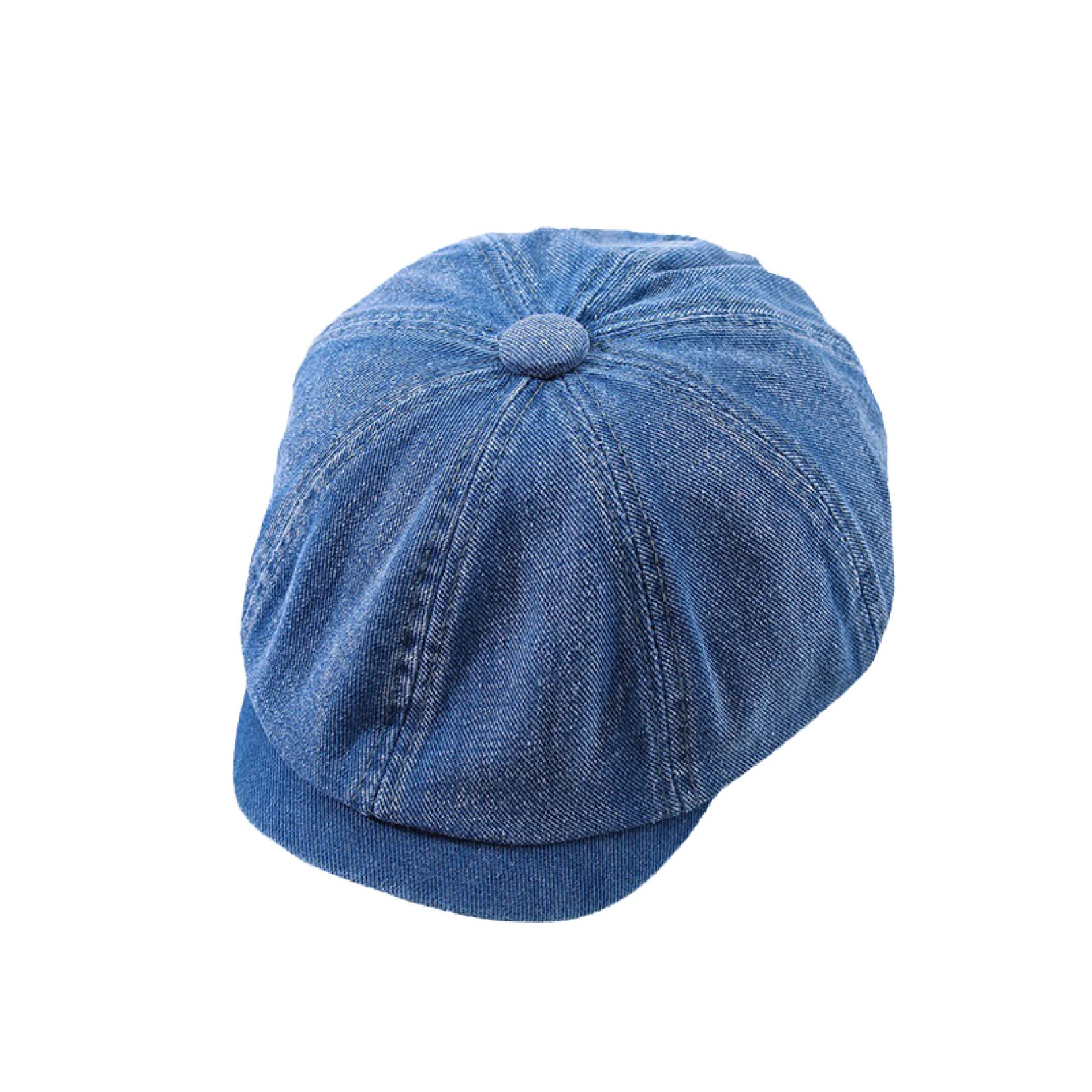 Casquette gavroche en denim élastique homme, fini les maux de tête avec ce béret plat bleu jean