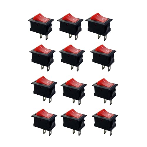 Global Touch Small Mini On/Off Rocker Switch Snap-in 2-Pin Plastic Button | for Science Project Kits | School Projects