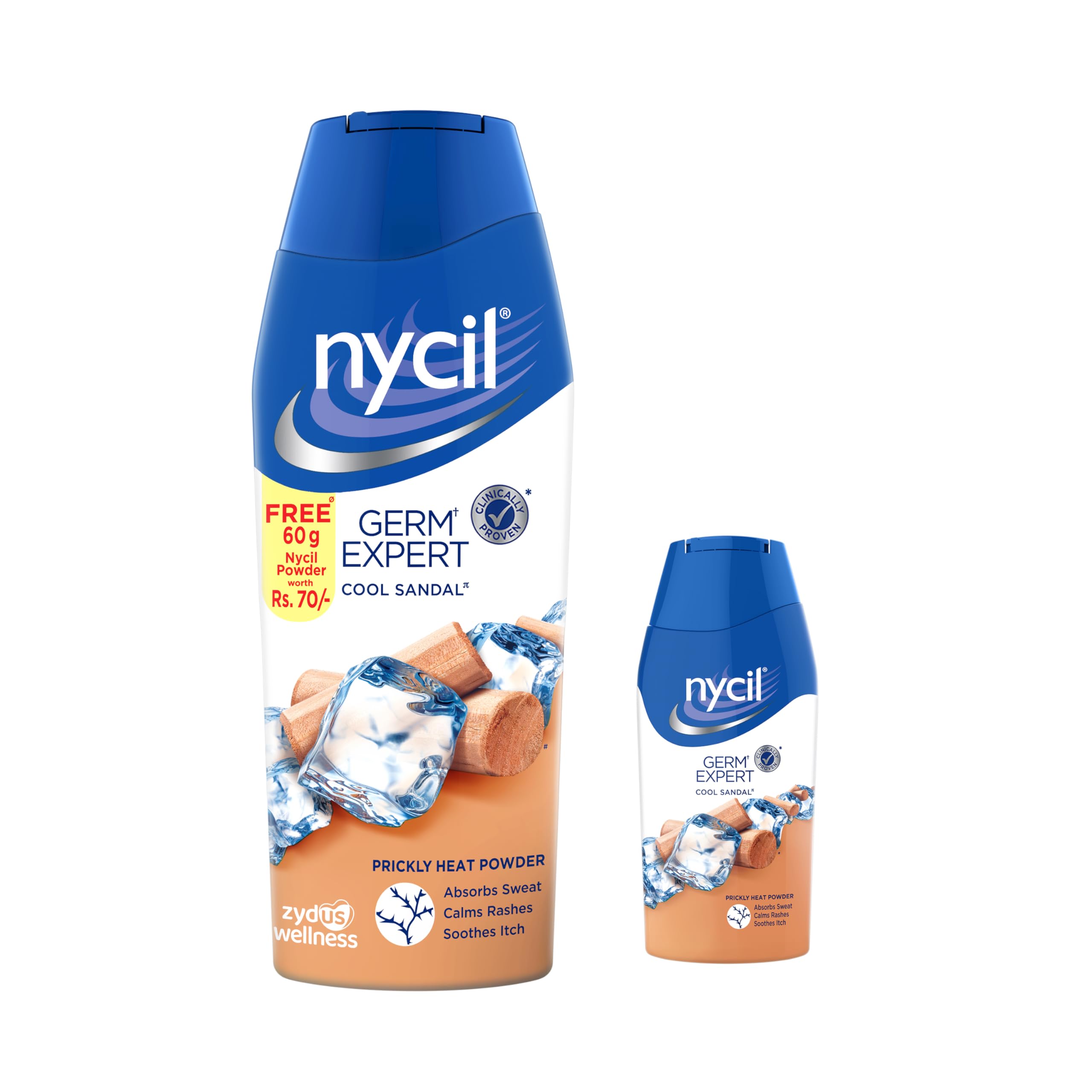 Nycil Cool Sandal Prickly Heat Talcum Powder, 150g (Cool Herbal 60g Free)-picture-14