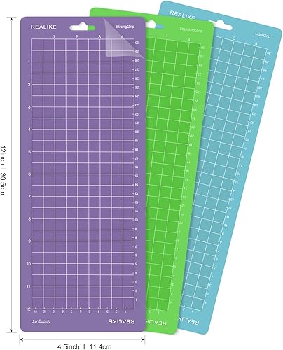 Miniatura 8 de REALIKE Alfombrilla de corte para Cricut Joy de 4.5 x 12 pulgadas, 4.5 x 6.5 pulgadas (agarre estándar, agarre ligero, agarre fuerte, 6