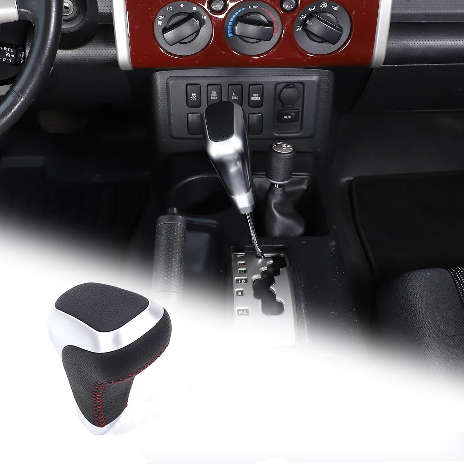 CHEAYAR Gear Shift Knob Compatible with Toyota 4Runner TRD Pro 2010-2023, Tundra TRD Pro 2007-2021,Car Auto Automatic Gear Stick Shift Knob Head Lever Replace PTR5734141-02 PTR5734141 (Silver)