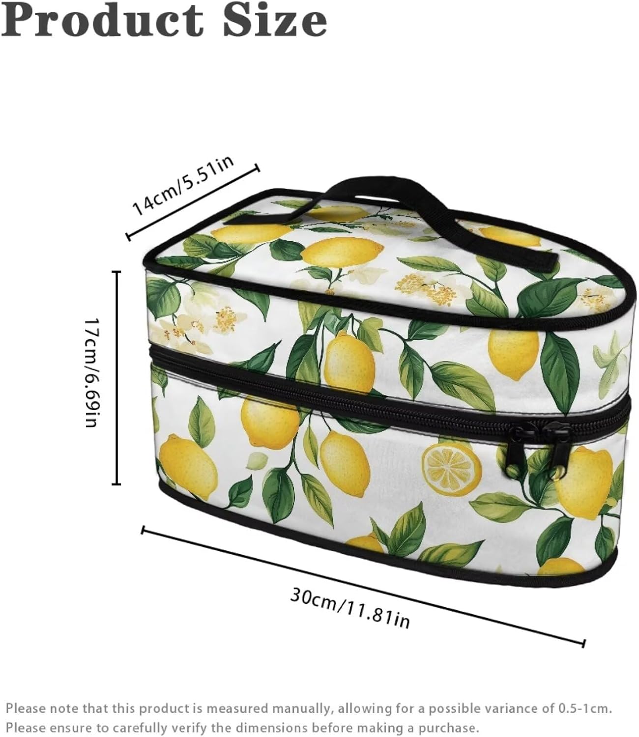 Fresh Lemon Iron Case Storage with Handle Travel Steam Iron Bag for Handheld Garment Steamer Storage Bag for Travel Clothes Steamer Universal for Most Irons Easy to Clean