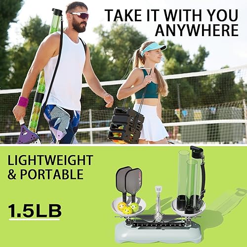 Miniatura 7 de Recuperador de bolas de pickleball de 17 bolas y soporte de bolas con correa, protector de espalda para accesorios de pickleball, rápido para
