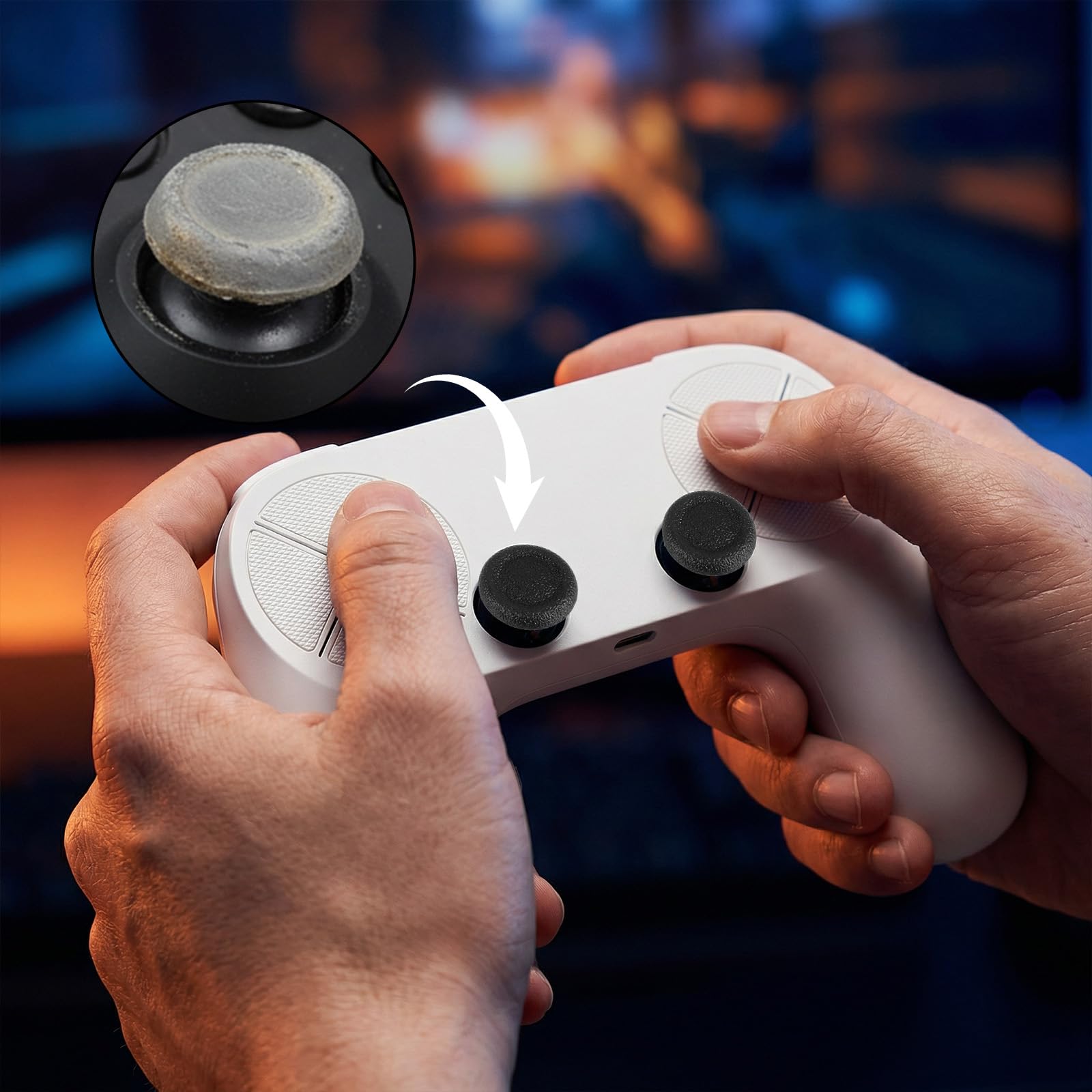 Lot de 10 capuchons de joystick pour manette de jeu PS4/PS5 - Noir