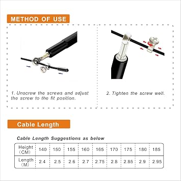 Speed Jump Rope - 360 Swivel Ball Bearing - Adjustable steel coated rope-Aluminum Anti Skipping Handle -Fitness Training Boxing Sports Exercises -Suitable for Kids and Adults