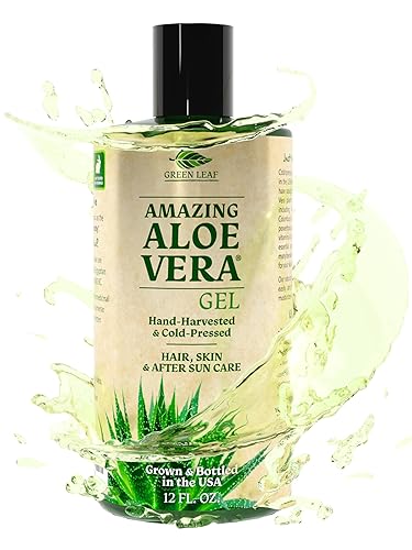 Miniatura 10 de Green Leaf Naturals - Gel de aloe vera orgánico 100 puro tamaño de viaje gel para cara piel cabello quemaduras solares hidratante diario loción para