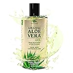 Green Leaf Naturals Amazing Aloe Vera Gel - Freshly Cut, 100% Pure Aloe, Premium Quality, Vegan, Unscented - Natural Sunburn Relief, After Shave, Skin, Face & Hair Care 12oz