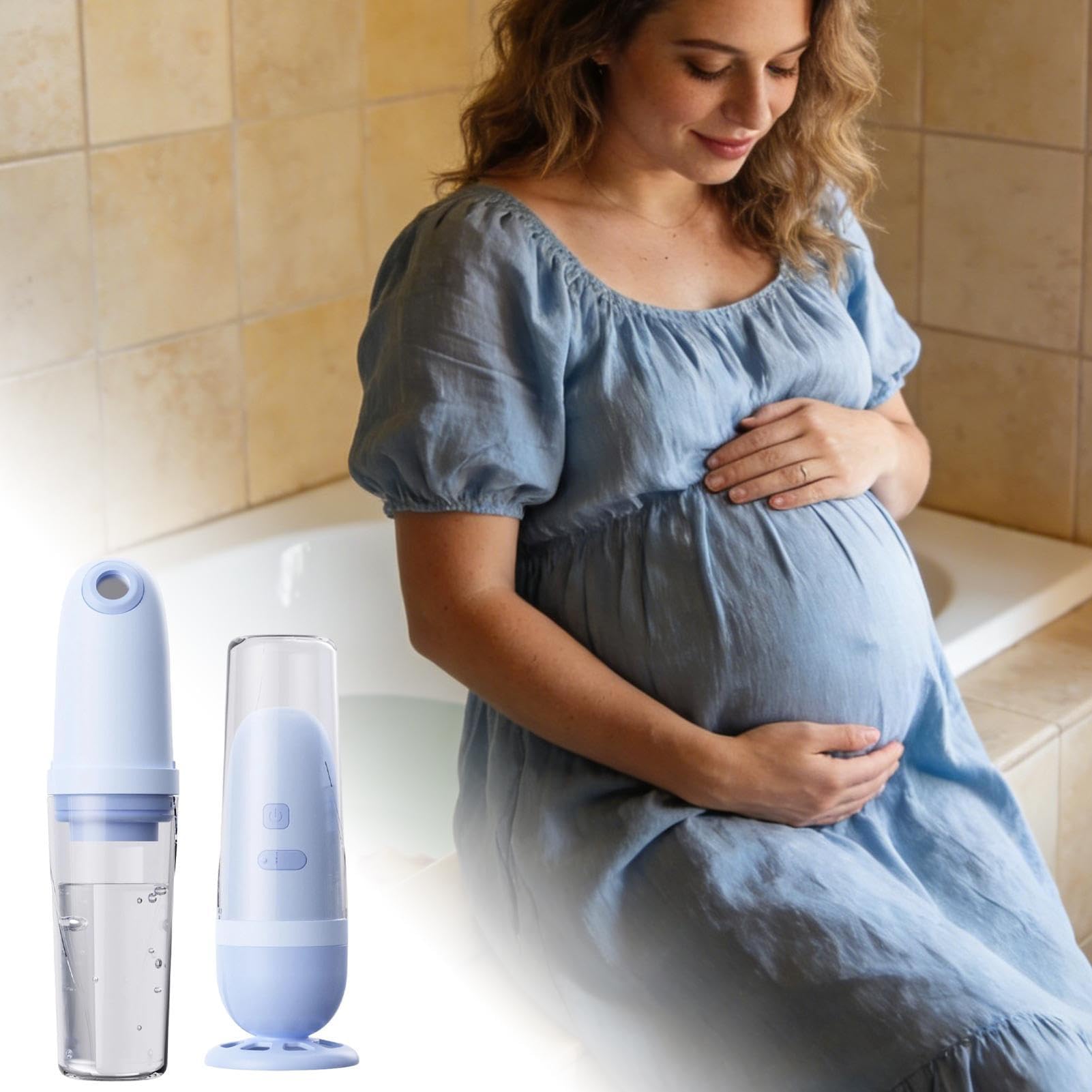 Lavadora de cadera portátil de mano, pulverizador eléctrico cargado por USB para higiene personal, botella de agua ligera para mujeres y hombres, ideal para el cuidado posparto