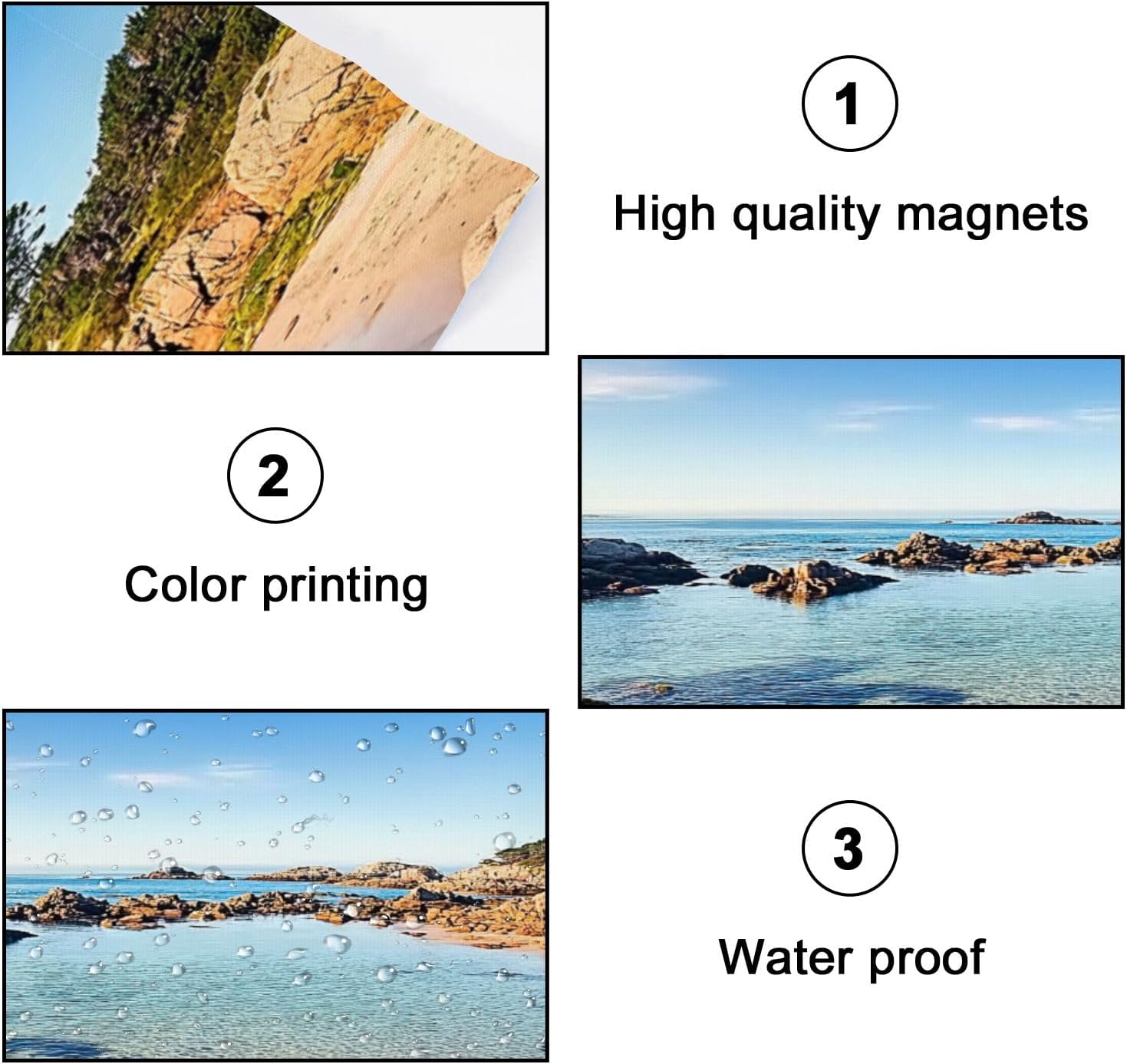 Fluorescent Light Covers for Ceiling Lights Ploumanach Rocks Bay Beach Morning Brittany France Easy to Install Magnetic Light Filter for Classroom Office Hospitals School Home Decor