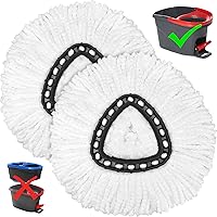 Vista 10 de O-Ceda Easy Wrin Spin Mop Reemplazo – Paquete de 8 cabezales de mopa giratoria de microfibra, repuestos de limpieza fáciles