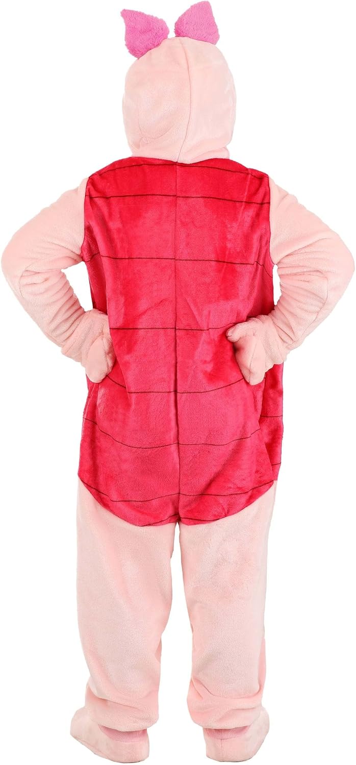 Deluxe Kid's Piglet Costume from Disney's Winnie the Pooh, Hooded Onesie Outfit for Boys and Girls