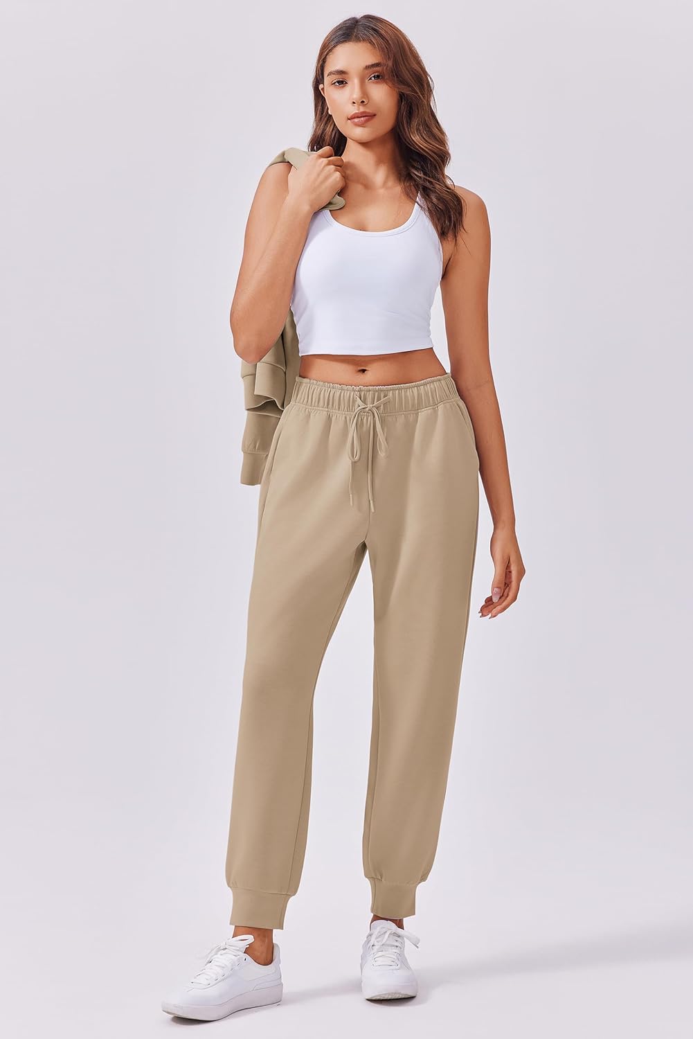 PINSPARK 2 Piece Sets for Women 2025 Fall Travel Outfits Long Sleeve Tracksuit Joggers Sets Half Zip Sweatsuit Matching Set - Image 5