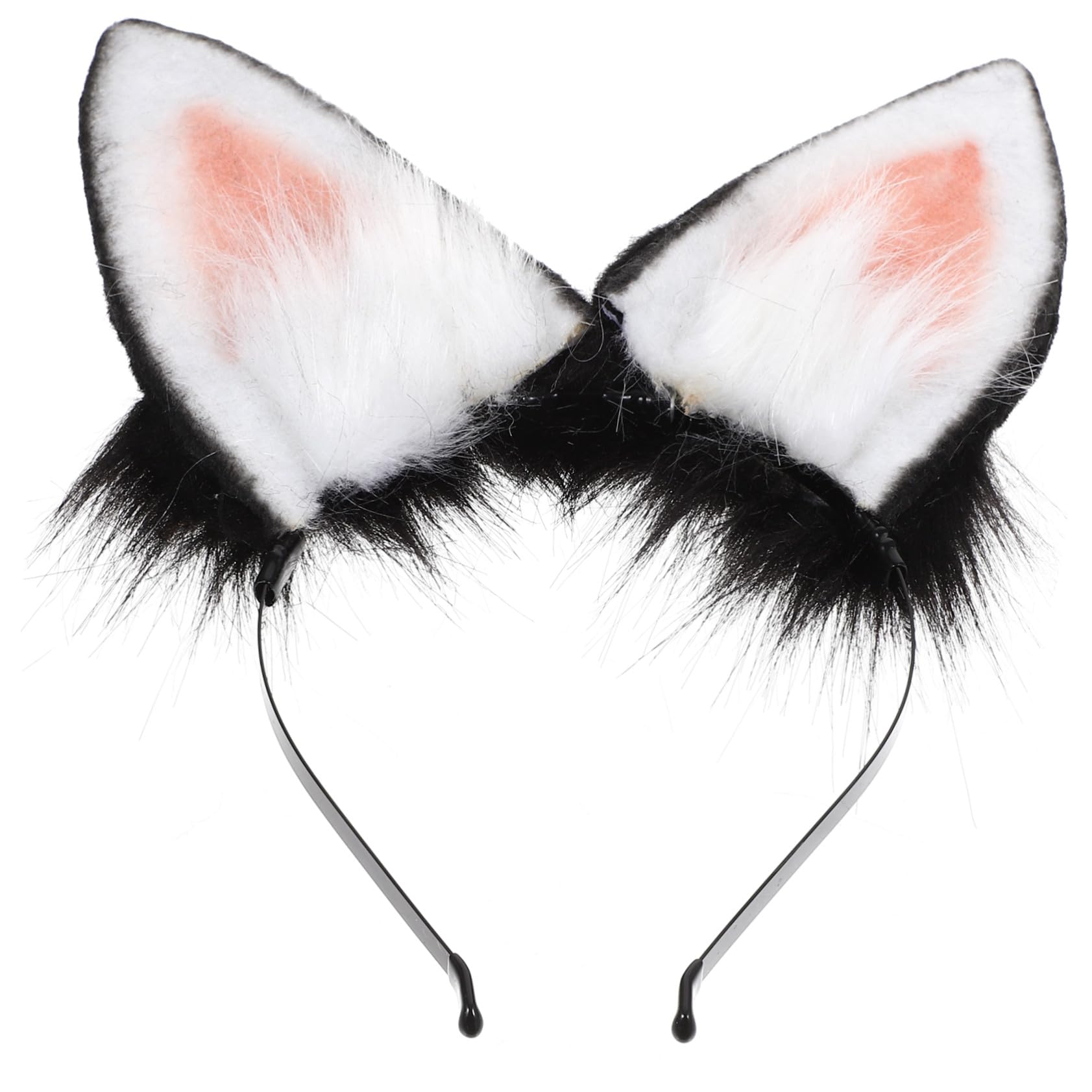 VICASKY 5 Pièces Bandeau Oreilles Lapin Fluffy Accessoire Cosplay Animal Unique et Confortable pour Fête et Usage Quotidien