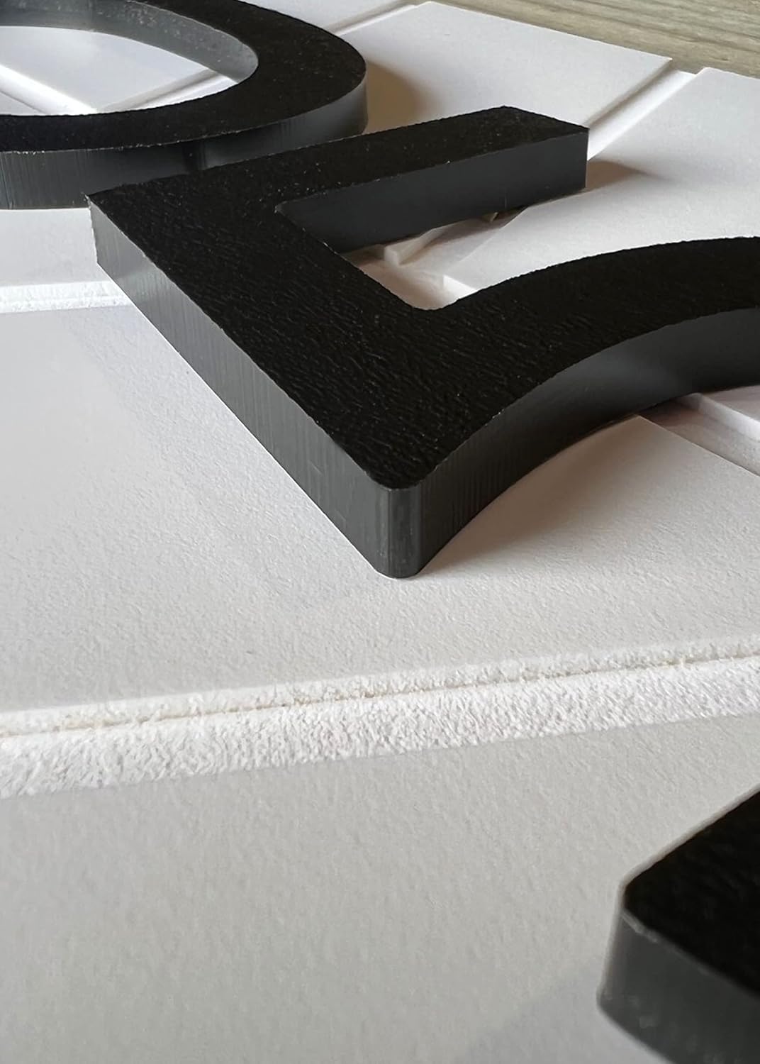 House Address Number Sign, Herringbone Design Plaque (Small - 2 House Numbers)