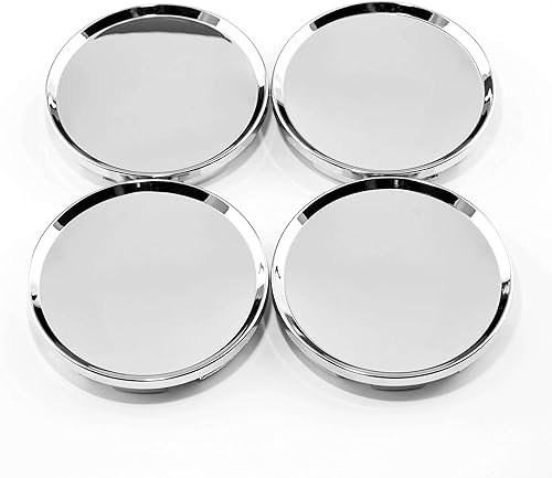 Miniatura 8 de Tapas cromadas para centro de neumático, 4 piezas de 2.5 pulgadas, Negro