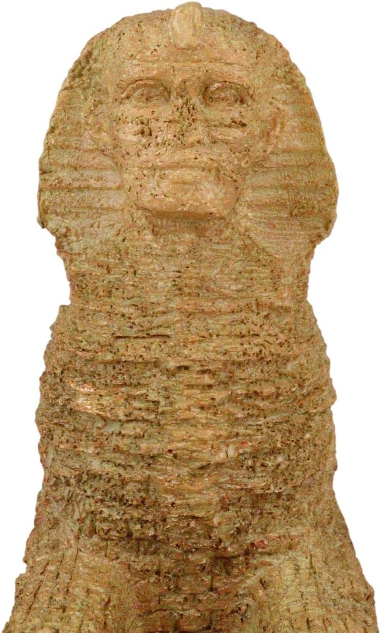 Ebros Gift Egyptian Wonder of The World Great Sphinx of Giza Androsphinx Figurine Museum Reproduction 6.75" Long in Sand Finish Gods of Egypt Desert Ruin Sculpture