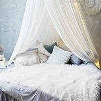 Vista 4 de Jetec 4 piezas de piel sintética blanca de 10 x 20 pulgadas, cuadrados de tela de piel sintética navideña esponjosa, parches de tela de Halloween