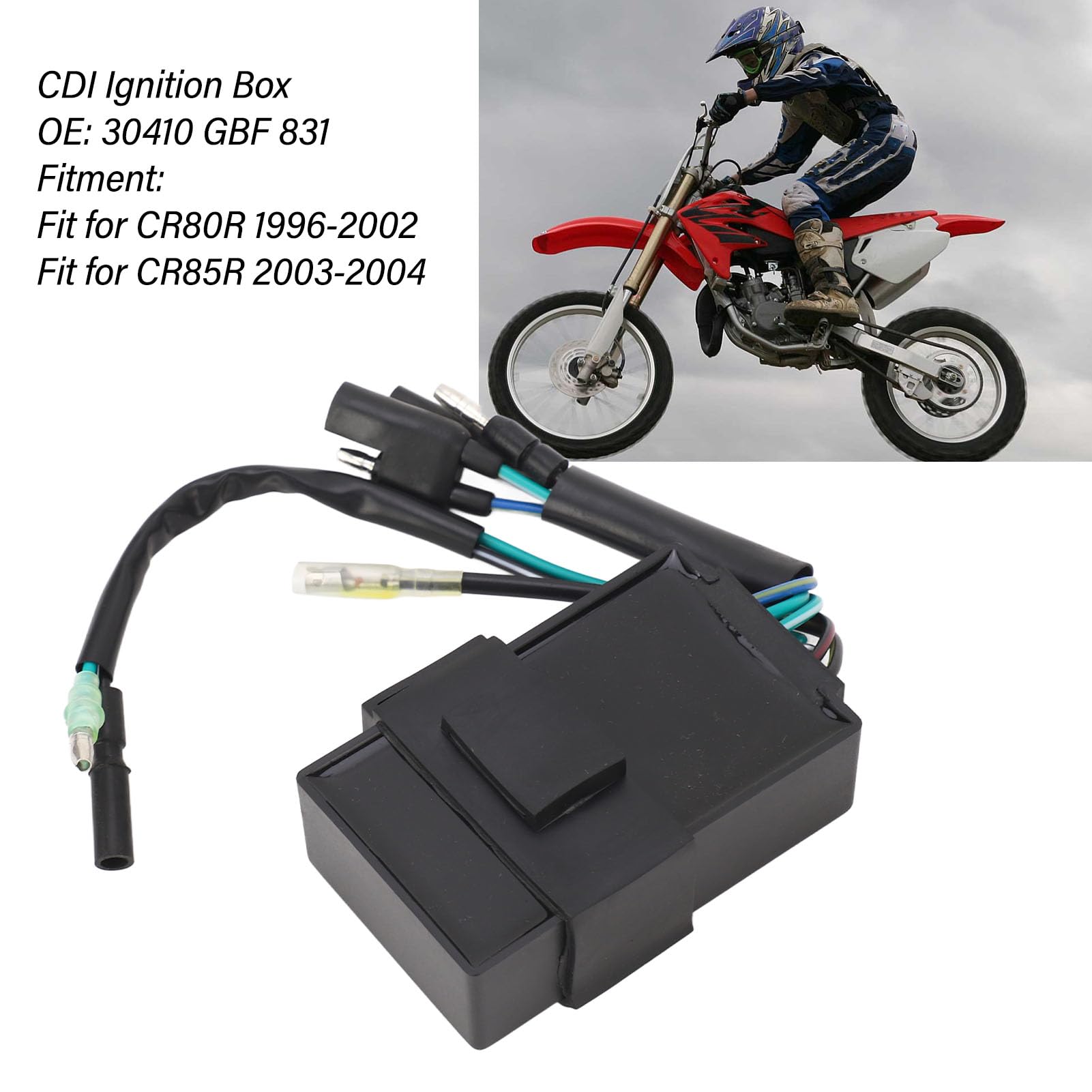 Remplacement de la Boîte D'allumage CDI pour CR80R CR85R, Module D'allumage CDI Professionnel Améliorer la Vitesse D'allumage Augmenter la Limite de Régime Numéro OE 30410 GBF 831