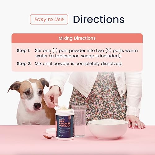 Miniatura 4 de Vets Preferred Fórmula de reemplazo de leche para cachorros, suplemento en polvo de reemplazo de leche para perros embarazadas, lactantes y