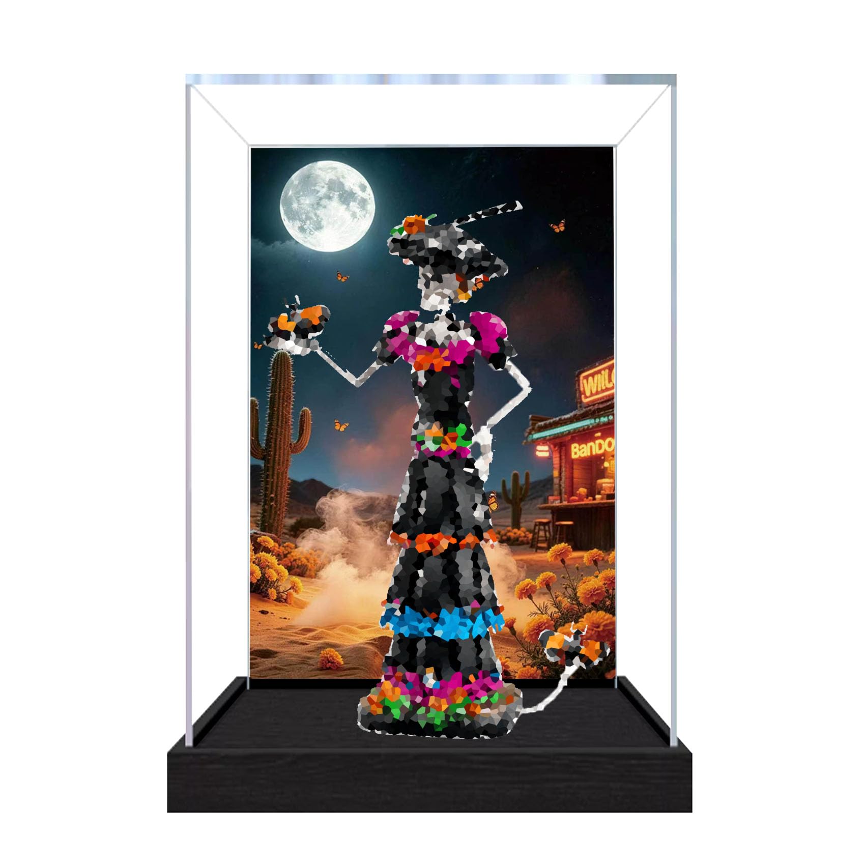 Feifanyifei Background3mma Dustproof Acrylic Display Case For Le-Go 21372 Model (Background3mma)